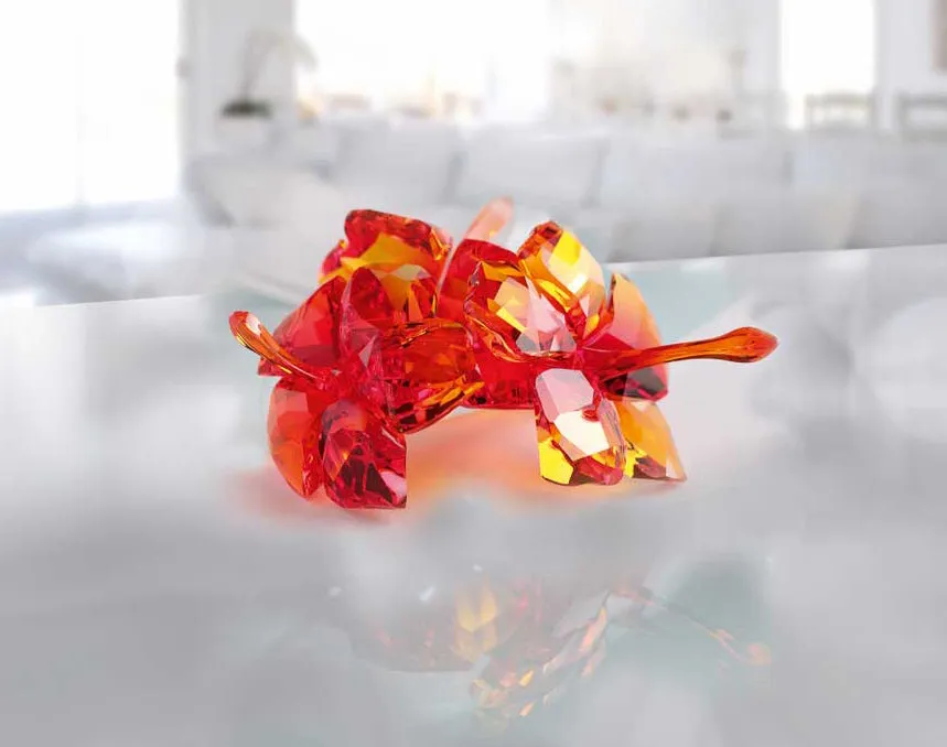 Swarovski Crystal Flower Figurine RED HIBISCUS -5136828