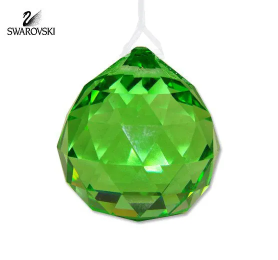 Swarovski Green Crystal WINDOW ORNAMENT SPHERE Light Peridot #1176166