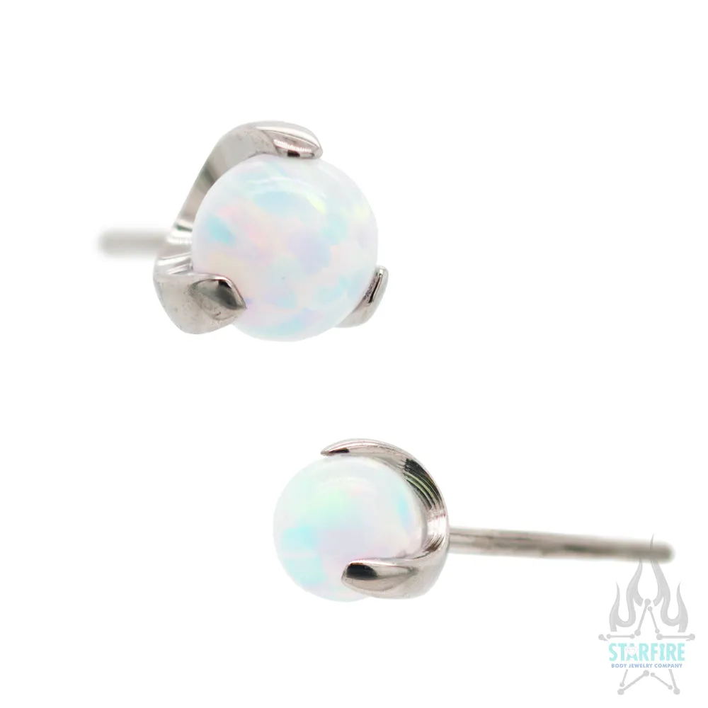 threadless: 3 Prong-Set Opal Ball End