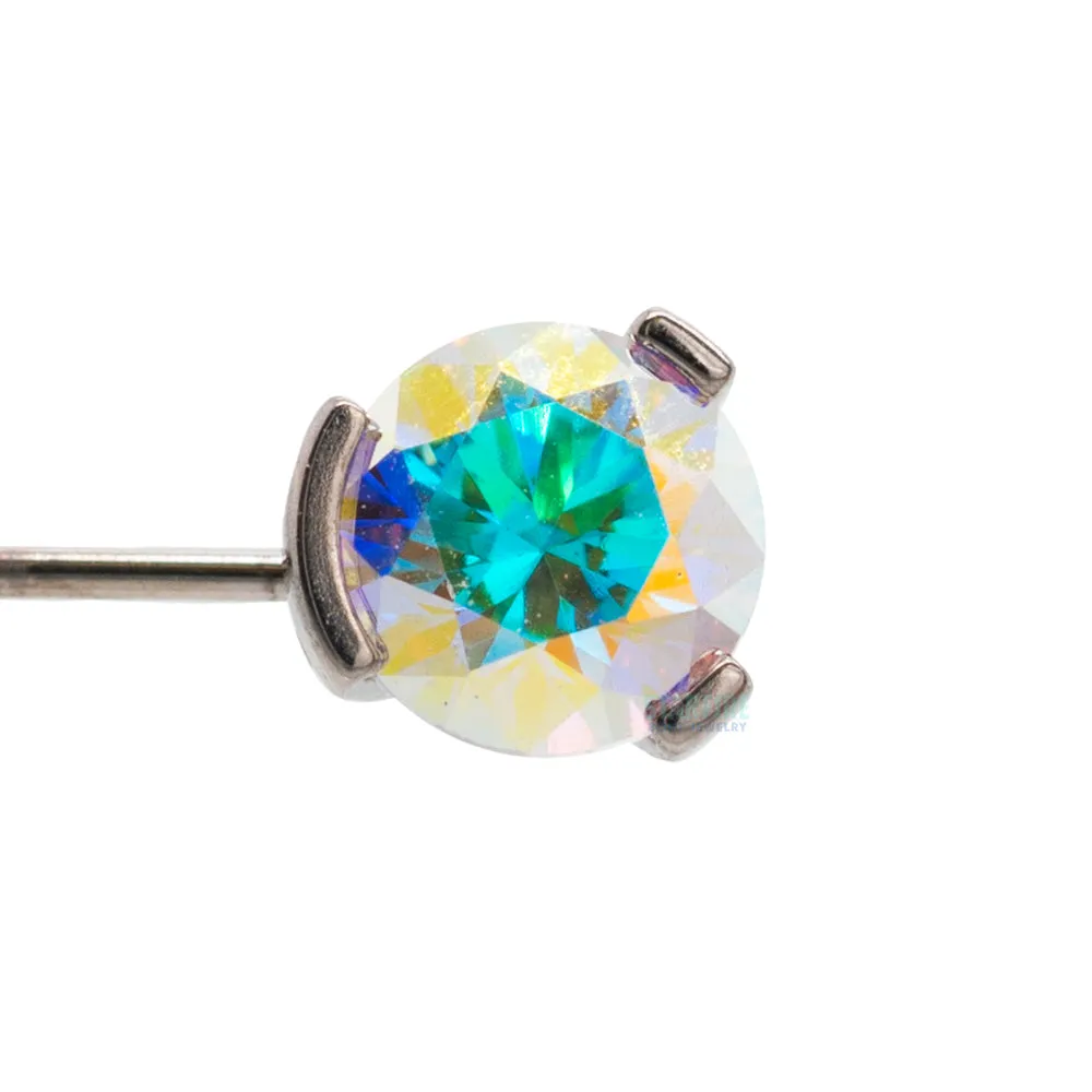 threadless: Prong-Set Side-Set Faceted Gem End