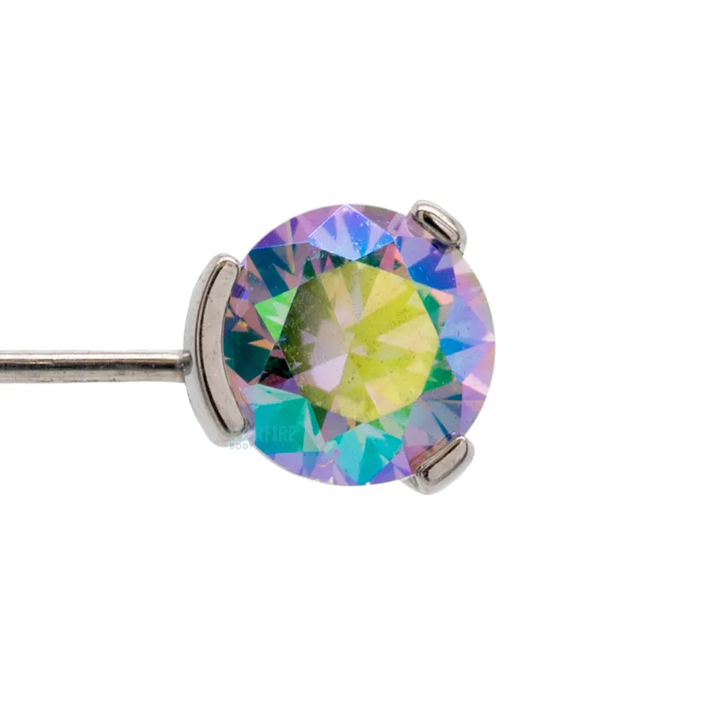 threadless: Prong-Set Side-Set Faceted Gem End