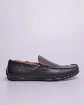 Tomaz C524 Men's Plain Moccasins (Black)