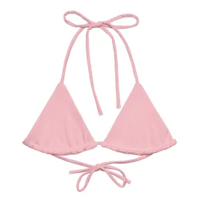 TRIANGLE STRING BIKINI TOP ECO - BLUSH PINK