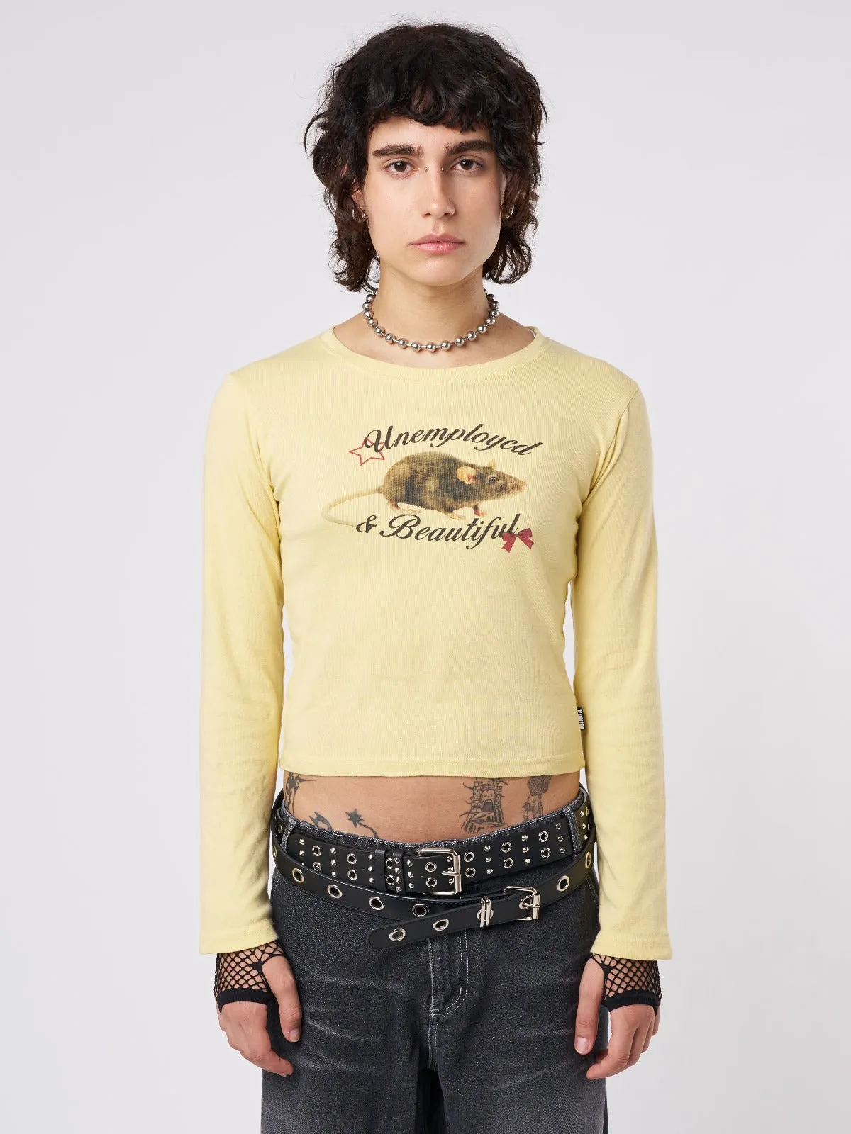 Unemployed & Beautiful Mouse Graphic Top