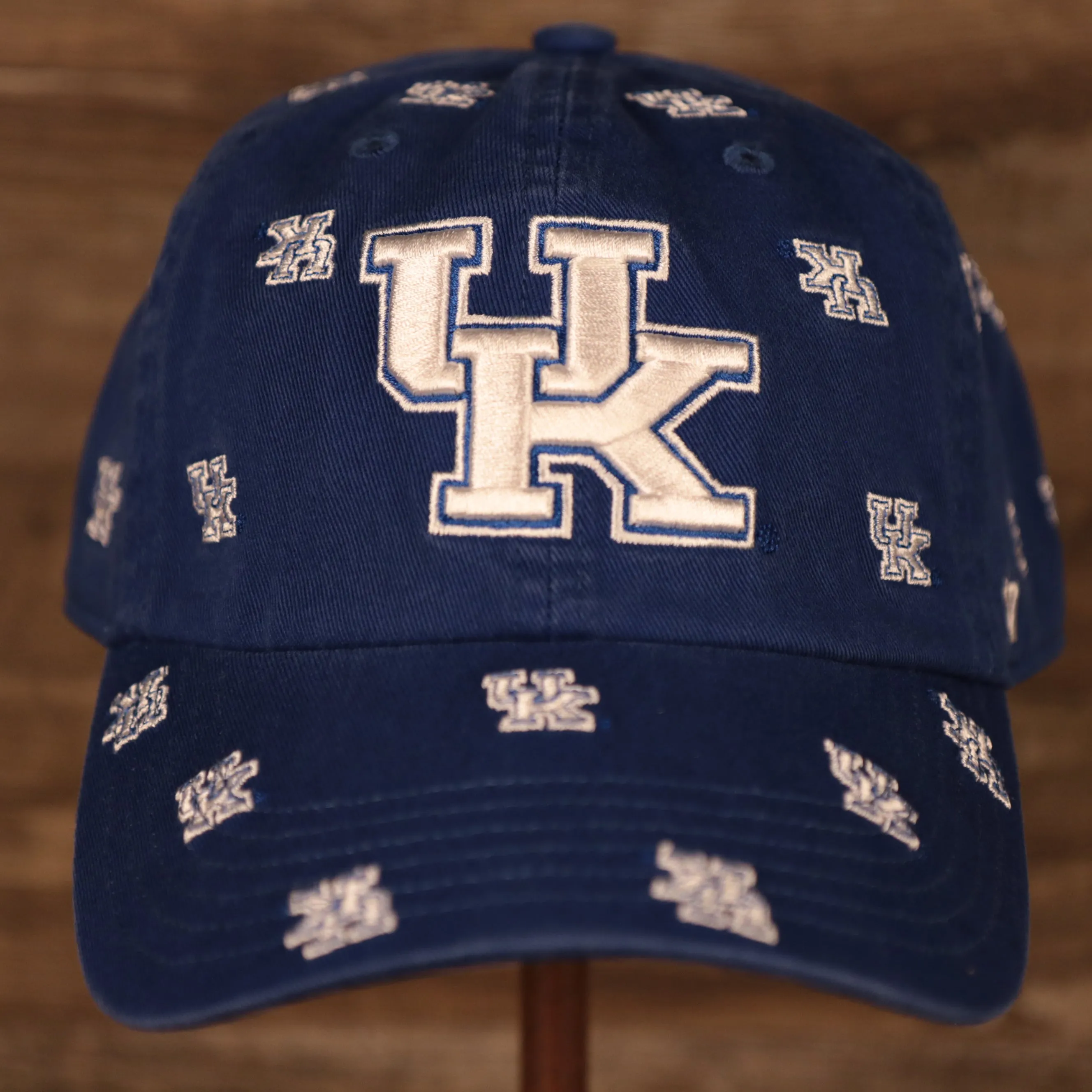 University of Kentucky Wildcats All Over Logo Patch Blue Adjustable Dad Hat