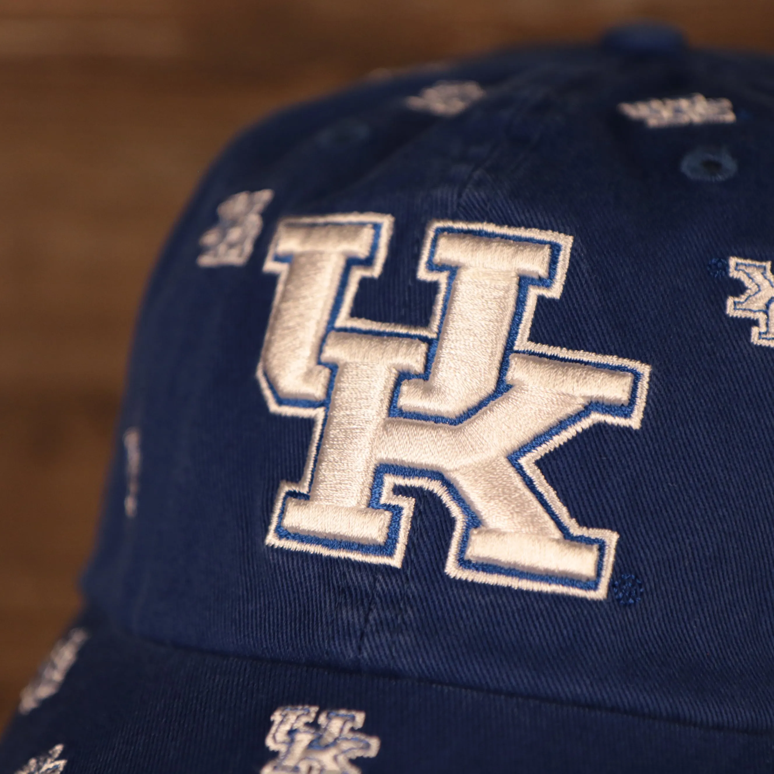 University of Kentucky Wildcats All Over Logo Patch Blue Adjustable Dad Hat