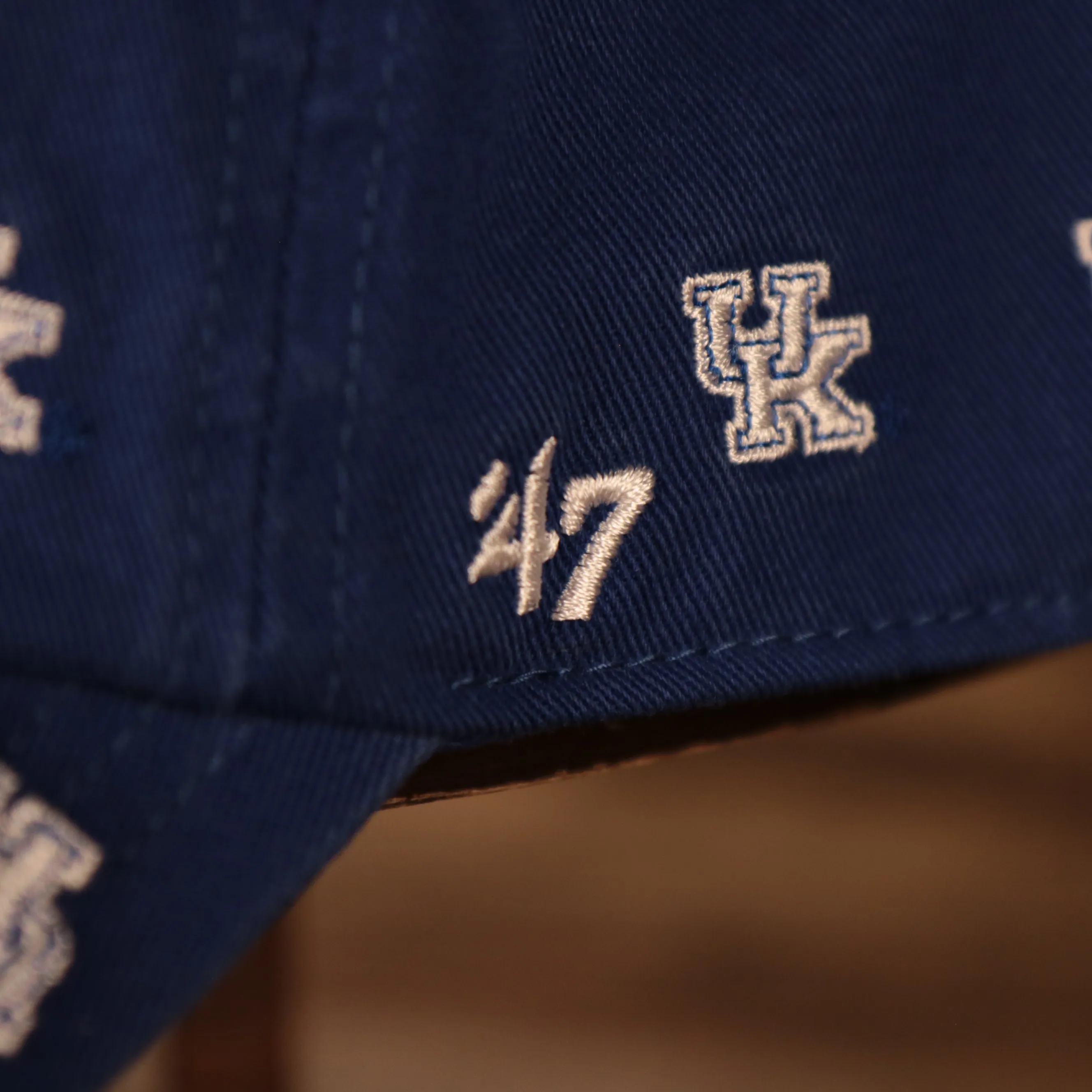 University of Kentucky Wildcats All Over Logo Patch Blue Adjustable Dad Hat