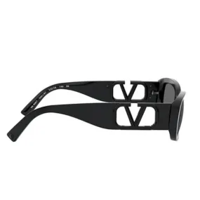 VA4067 NARROW OVAL SUNGLASSES - BLACK