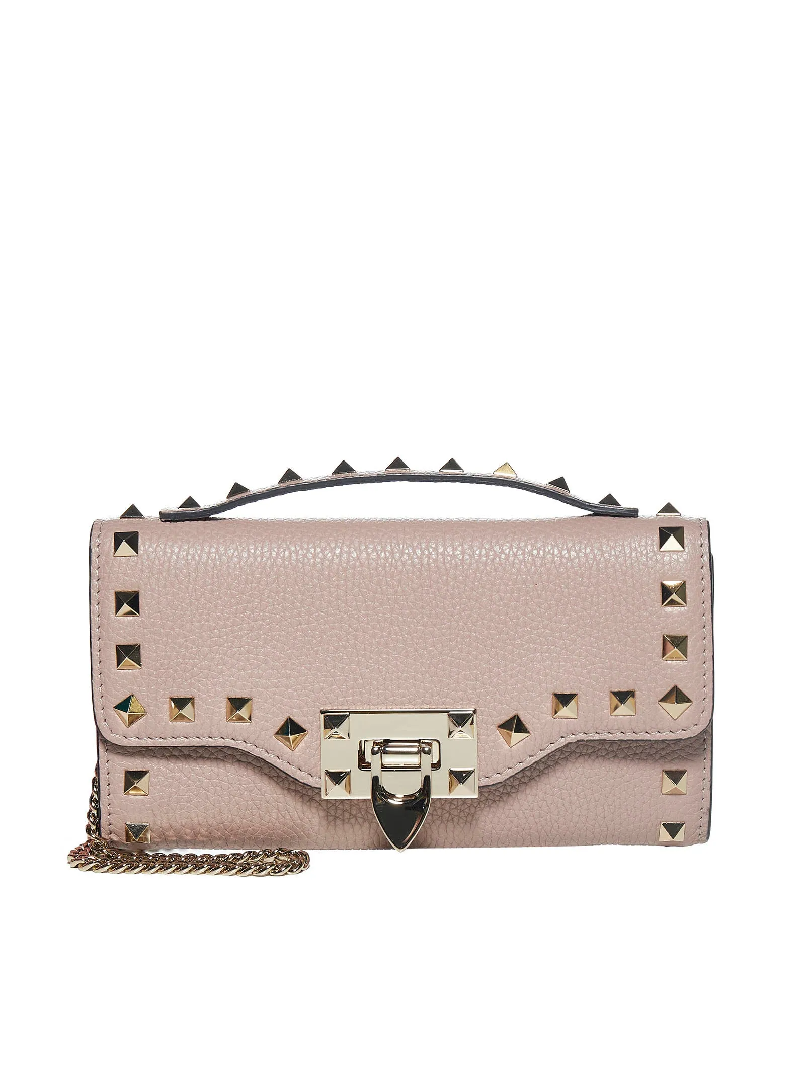 Valentino Garavani Rockstud Logo Detailed Wallet