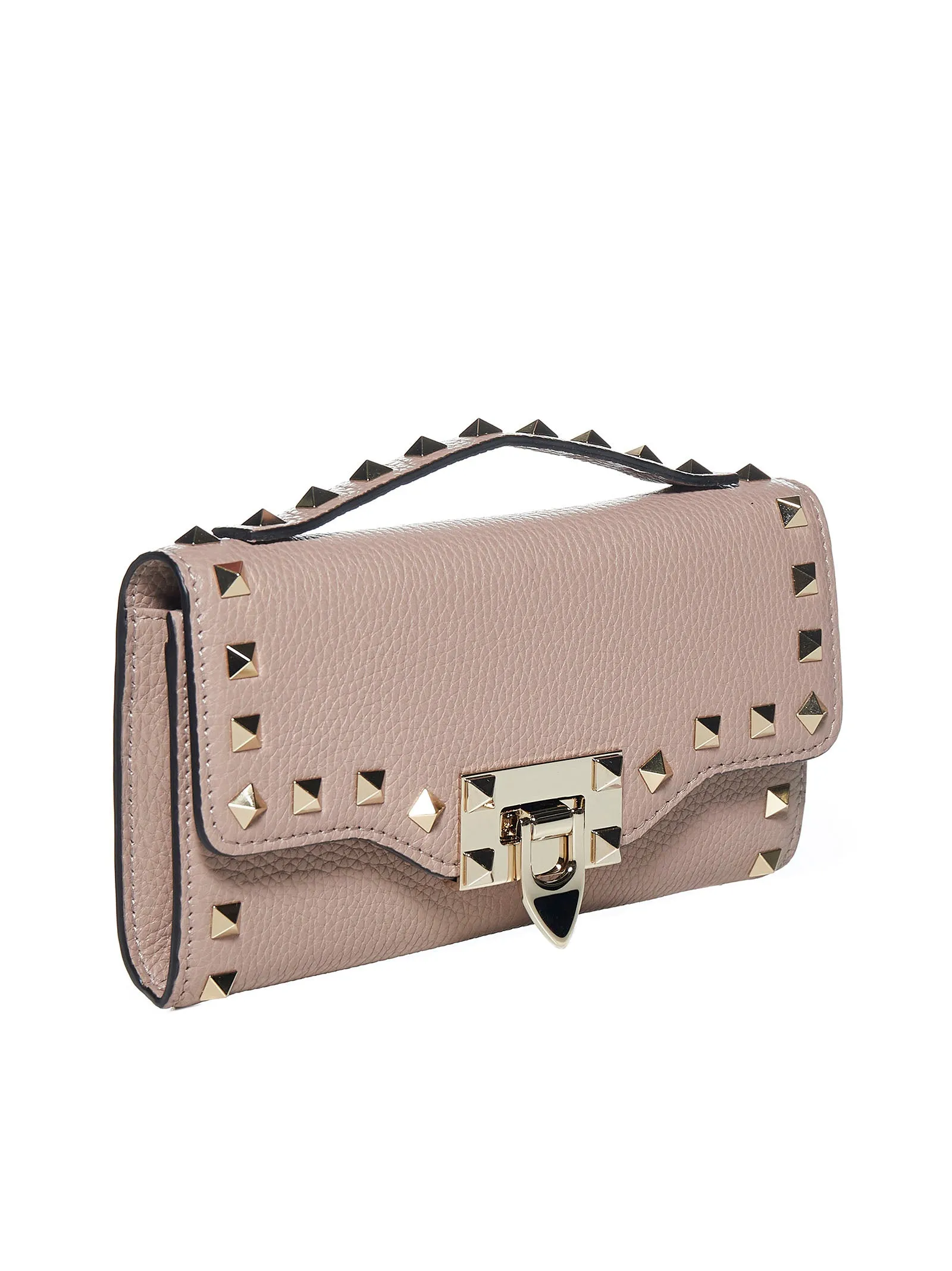 Valentino Garavani Rockstud Logo Detailed Wallet