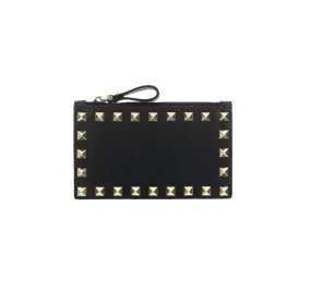 Valentino Garavani Rockstud Zip-Up Card Case