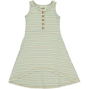 Vignette - Green Multistripe Daphne Dress