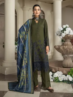 Waresha Kumash Luxury Embroidered Staple Unstitched 3Pc Suit D-15