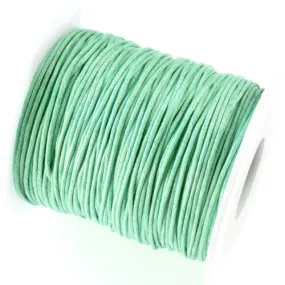 Waxed Cotton Cord, Mint Green, 1.5mm