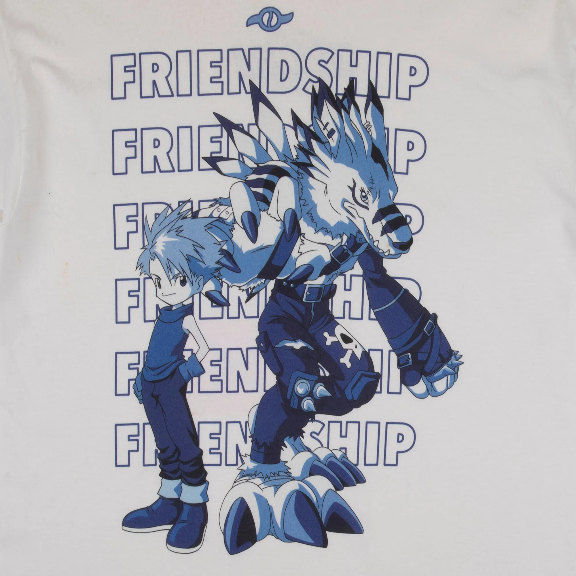 Weregarurumon And Matt Friendship White Longsleeve