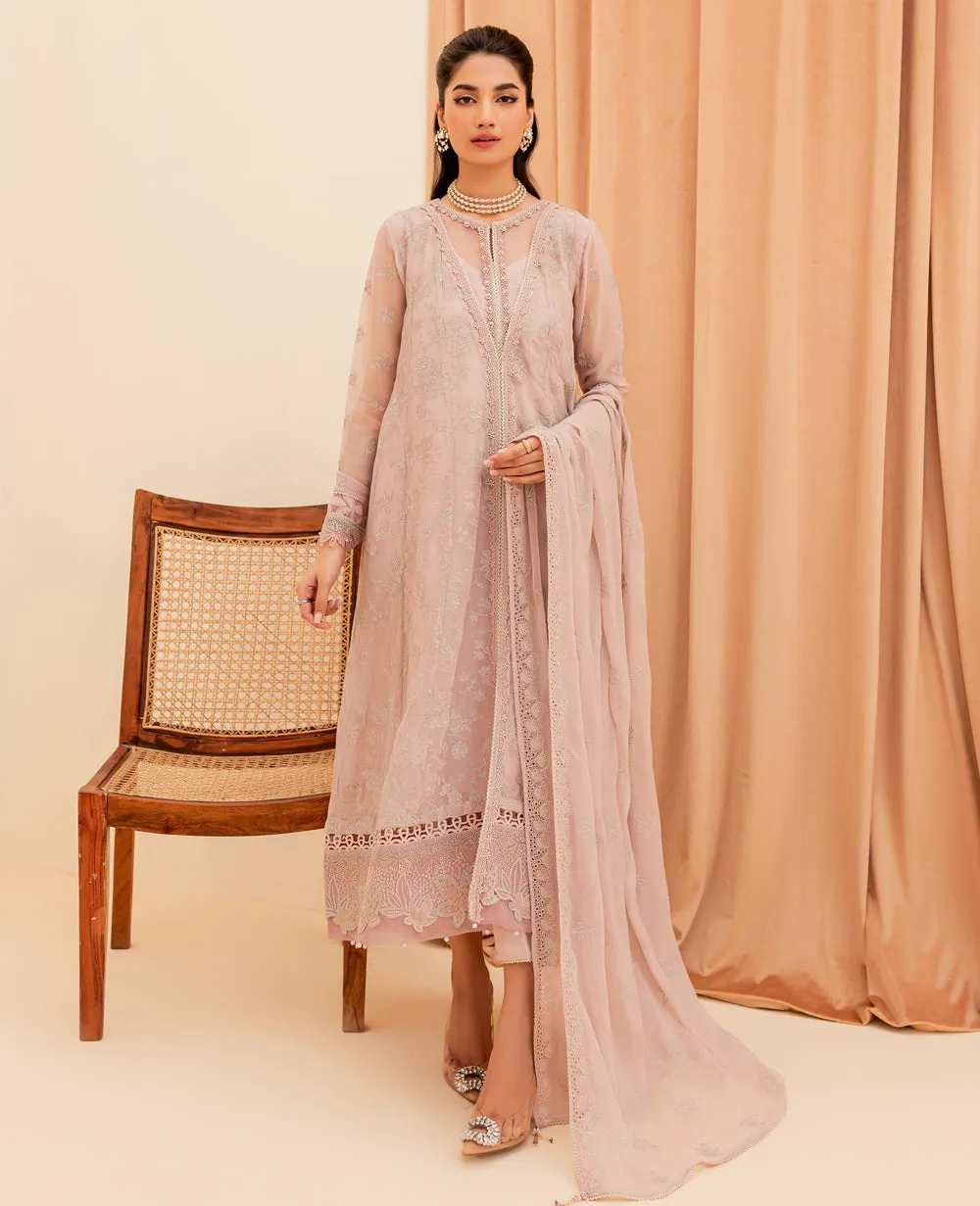 Xenia Formals Unstitched Luxury Embroidered Chiffon 3Pc Suit - ALAYA