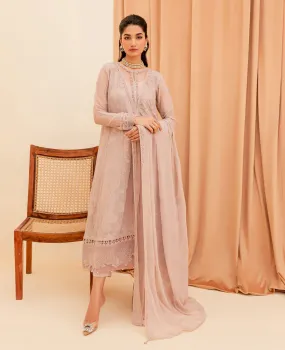 Xenia Formals Unstitched Luxury Embroidered Chiffon 3Pc Suit - ALAYA