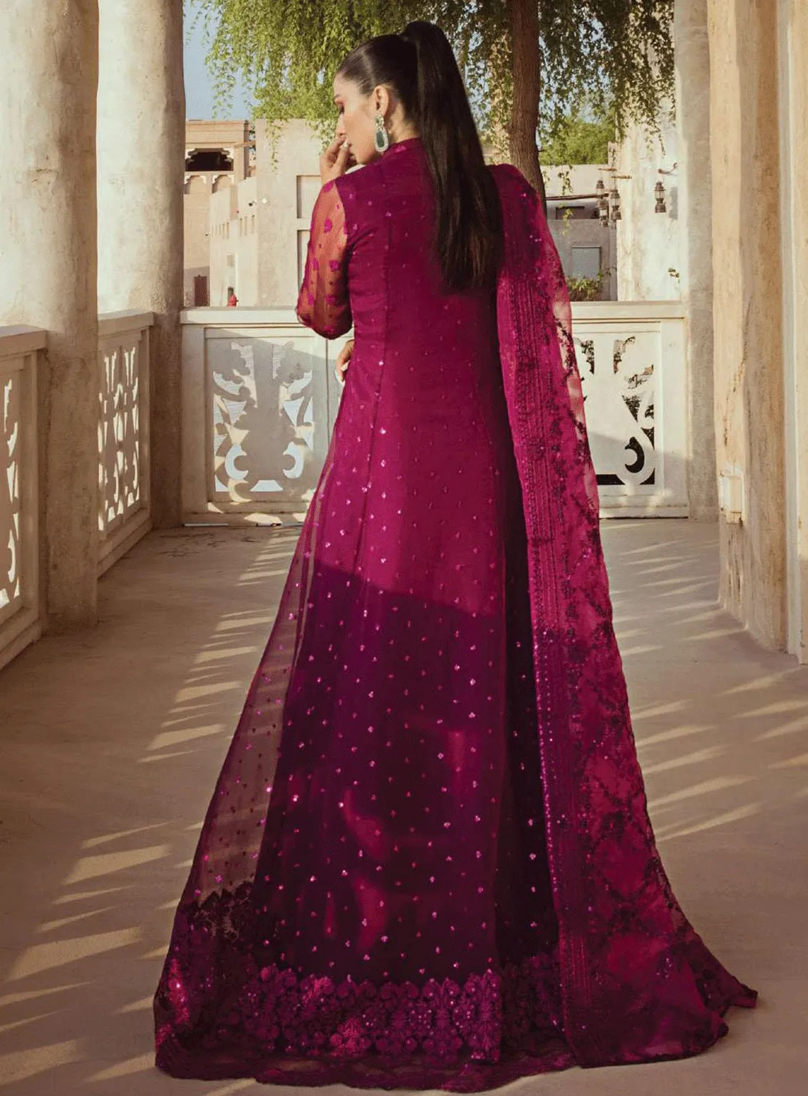 Zainab Chottani Embroidered Organza Unstitched 3 Piece Suit - 05 AINAZ