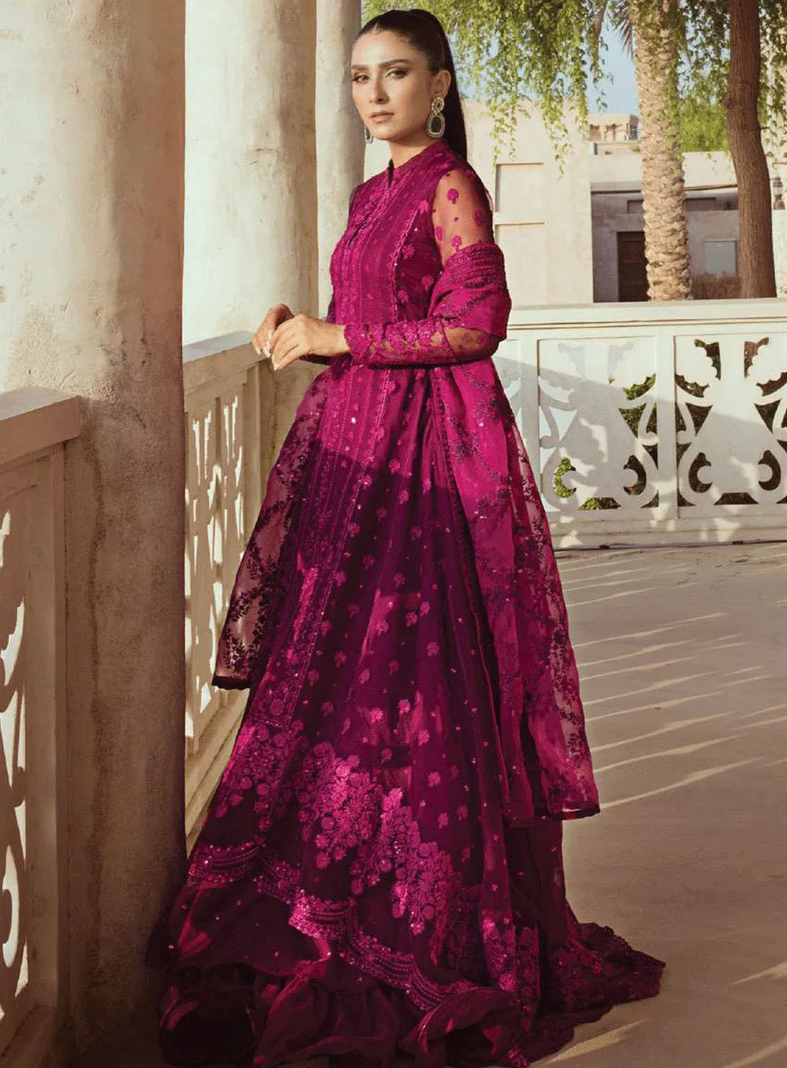 Zainab Chottani Embroidered Organza Unstitched 3 Piece Suit - 05 AINAZ