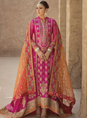 Zainab Chottani Embroidered Organza Unstitched 3 Piece Suit - 09 HUSN-E-ARA